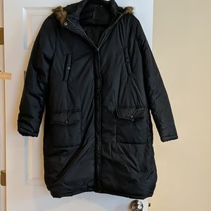 JustFab black puffy coat